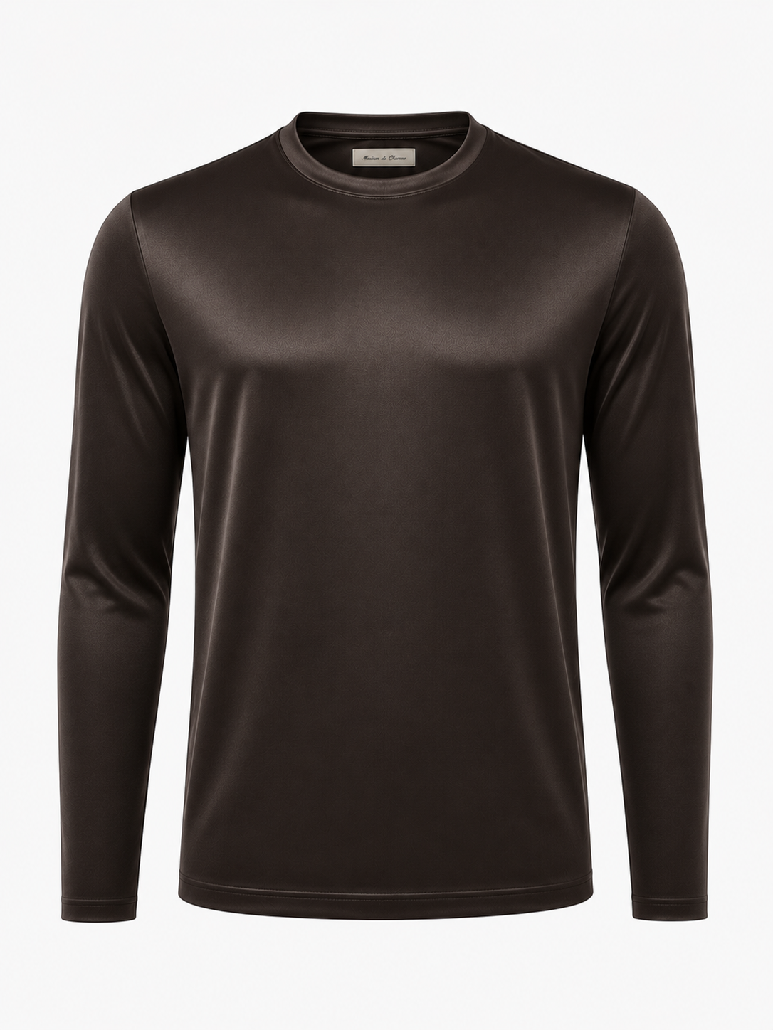 Mercerised Interlock Longlseeve T-shirt Espresso Brown