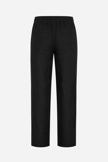 Linnen Broek Black
