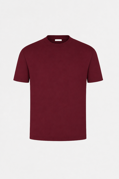 Mercerised T-shirt Bordeaux Red®