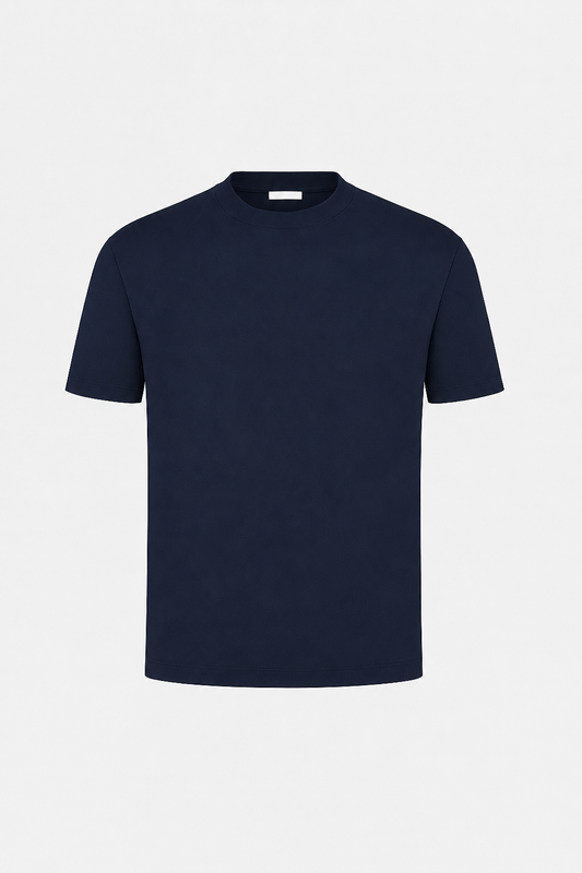 Mercerised T-shirt Navy Blue®