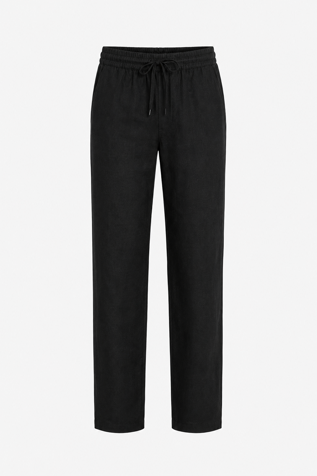 Linnen Broek Black