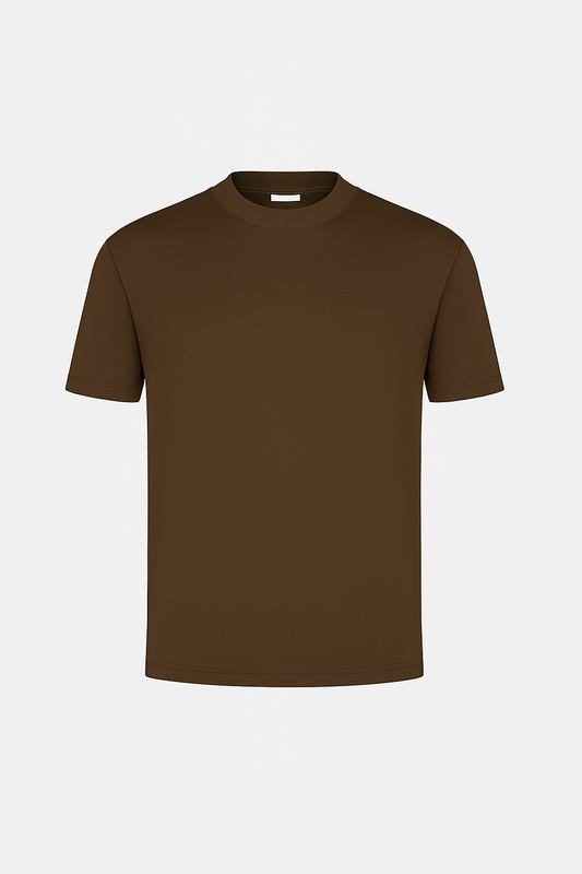 Mercerised T-shirt Chocolate Brown®