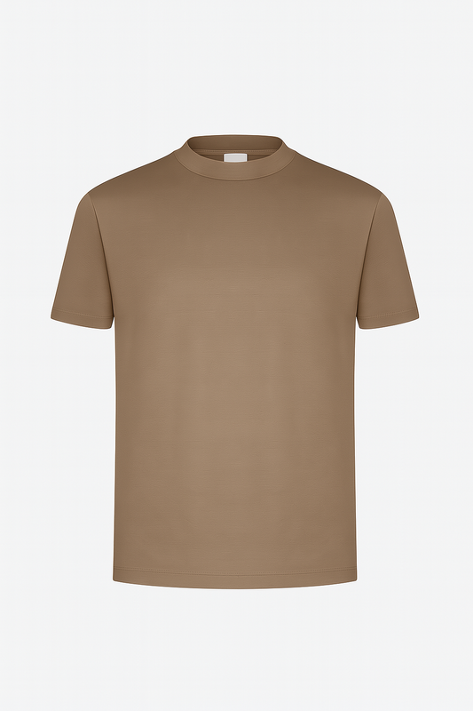 Mercerised T-shirt Oyster Taupe®