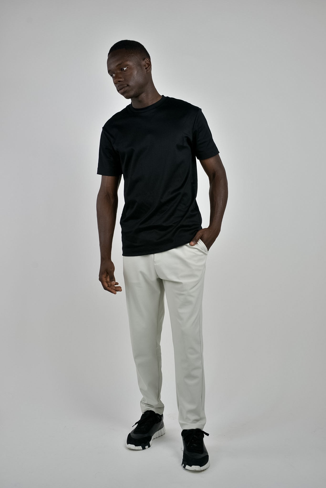 Mercerised T-shirt Obsidian Black®