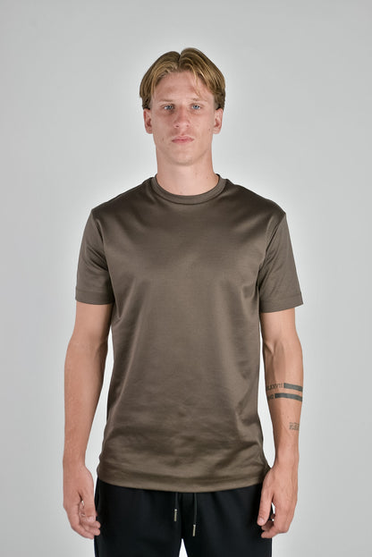 Mercerised T-shirt Chocolate Brown®