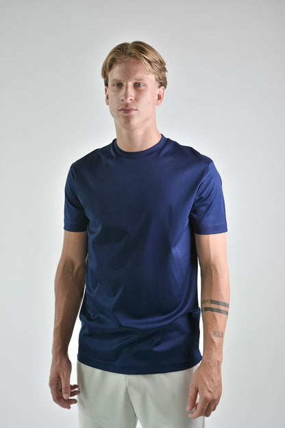 Mercerised T-shirt Royal Navy Blue®