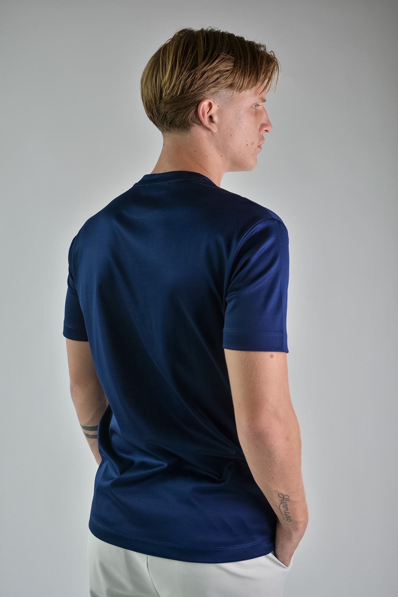 Mercerised T-shirt Royal Navy Blue®