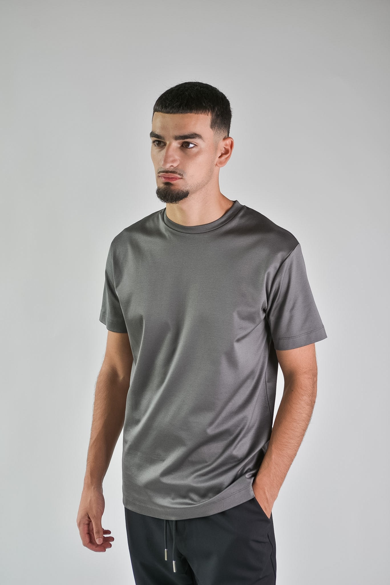 Mercerised T-shirt Graphite Grey®