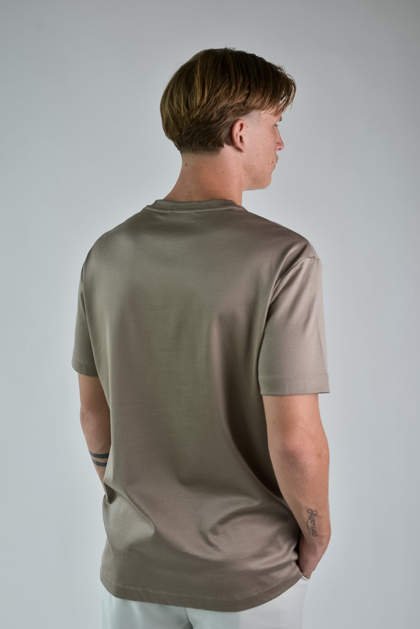 Mercerised T-shirt Oyster Taupe®