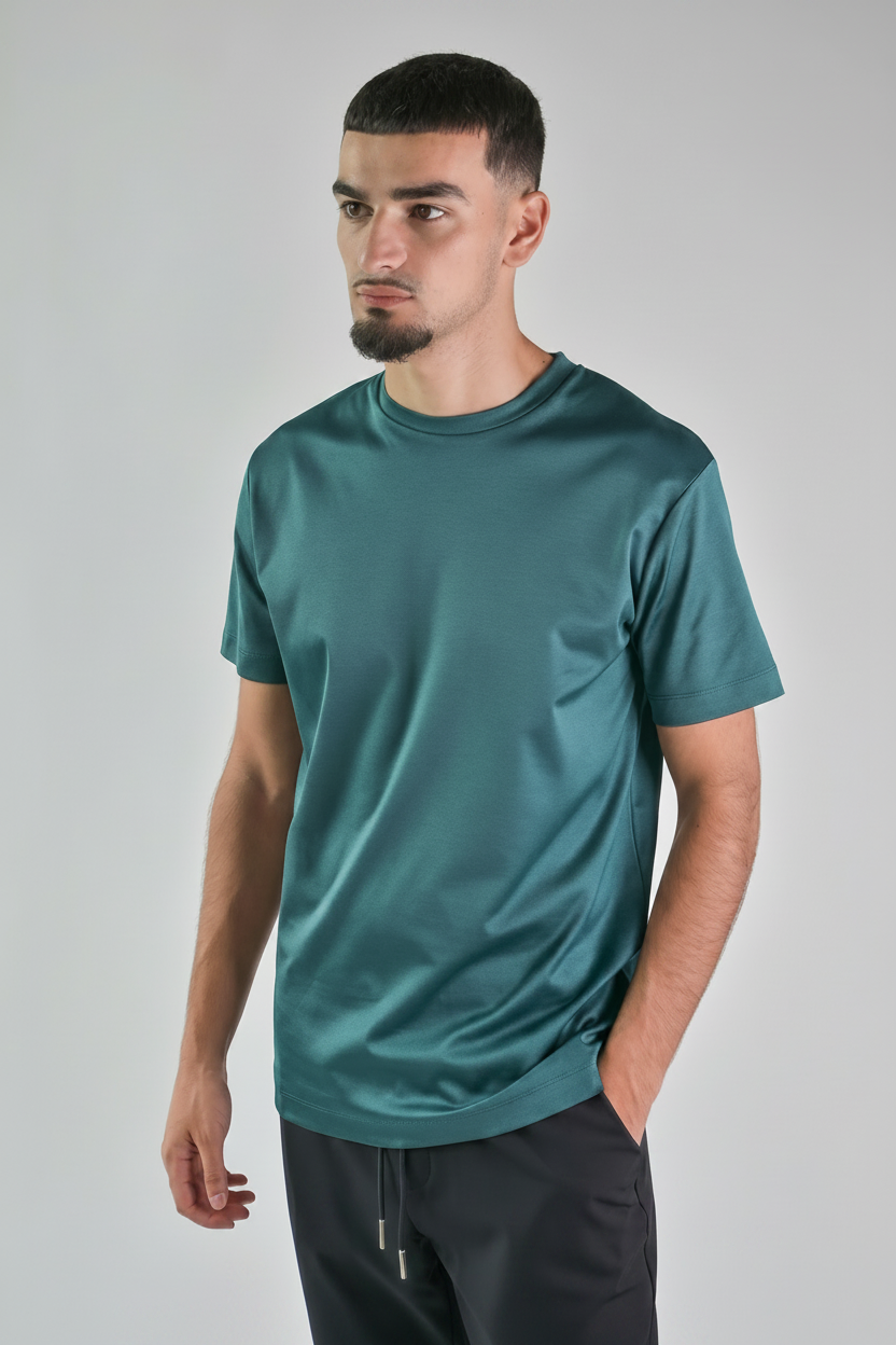 Teal t-shirt zonder watermark